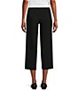 Color:Ebony Black - Image 2 - Laura Breeze Stretch Ponte High Waisted Tummy Control Slim Straight Pants