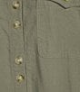 Intro Linen-Blend Point Collar Sleeveless Button-Front Shirtdress - Image 3