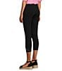 Color:Ebony Black - Image 4 - Love The Fit Embellished Hem Knit Jersey Capri Leggings