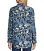Intro Lyocell Floral Print Collared Long Roll-Tab Sleeve Snap Front Shirt, Color:Sun Wash/Floral Print - Image 2