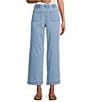 Intro Mae Relaxed Pull-On Crop Pants, Color:Light Wash - Image 1