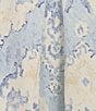 Color:Comet Blue Medallion Print - Image 4 - Medallion Print Scoop Neck 3/4 Sleeve Pleated Back High-Low Hem Legging Tee Shirt