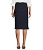 Intro Nia Denim Tummy Control Waist Pull-On Pencil Skirt, Color:Dark Wash - Image 2