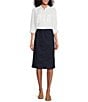 Intro Nia Denim Tummy Control Waist Pull-On Pencil Skirt, Color:Dark Wash - Image 3