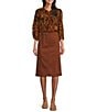 Intro Nia Denim Tummy Control Waist Pull-On Pencil Skirt, Color:Shell - Image 3