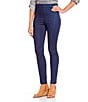 Color:Freedom Dark Wash - Image 1 - Hollywood Waist Seam Detail High Rise Skinny Leg Pull-On Jeans