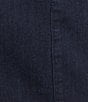 Color:Dark Wash - Image 4 - Nia Hollywood Waist Stretch Freedom Seam Detail Denim Pull-On Shorts
