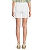 Color:Bright White - Image 2 - Nia Hollywood Waist Stretch Freedom Seam Detail Denim Pull-On Shorts