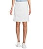 Color:Bright White - Image 1 - Stretch Denim Panel Pull-On Skort