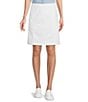 Color:Bright White - Image 1 - Stretch Denim Panel Pull-On Skort