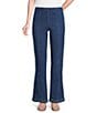 Intro Nia Slimming High Waist Seam Detail Pull-On Flare Leg Pants, Color:Medium Wash - Image 1