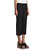 Intro Petite Size Aimee Solid Suave Knit Straight Leg Tummy Control Coconut Button Hem Pull-On Pants - Image 3