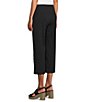 Intro Petite Size Aimee Solid Suave Knit Straight Leg Tummy Control Coconut Button Hem Pull-On Pants - Image 4