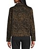Intro Petite Size Animal Print Point Collar Long Sleeve Button Front Jacket - Image 2