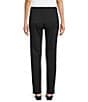Intro Petite Size Bella Double Knit Straight Leg Pull-On Pants, Color:Ebony Black/White Crystals - Image 2