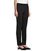 Intro Petite Size Bella Double Knit Straight Leg Pull-On Pants, Color:Ebony Black/White Crystals - Image 3