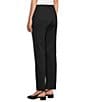 Intro Petite Size Bella Double Knit Straight Leg Pull-On Pants, Color:Ebony Black/White Crystals - Image 4