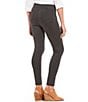 Color:Charcoal Heather - Image 2 - Petite Size Bella Solid Double Knit Slim Her Leggings