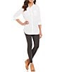 Color:Charcoal Heather - Image 3 - Petite Size Bella Solid Double Knit Slim Her Leggings