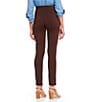 Intro Petite Size Bella Solid Double Knit Slim Her Straight Leg Pants - Image 2