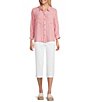 Intro Petite Size Dahlia Freedom Denim Pull-On Capri Pants - Image 3