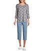 Intro Petite Size Dahlia Freedom Denim Pull-On Capri Pants - Image 3