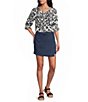 Intro Petite Size Dahlia Solid Denim Wrap Skort - Image 3