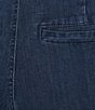 Intro Petite Size Dahlia Solid Denim Wrap Skort - Image 4