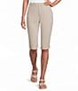 Intro Petite Size Dahlia Solid Pull-On Skimmer Denim Shorts - Image 6