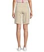 Color:Sand - Image 2 - Petite Size Daisy High Waisted Pull-On Stretch Bermuda Shorts