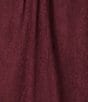 Intro Petite Size Faux Suede Split V-Neck 3/4 Ruffle Bell Sleeve Top - Image 4
