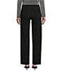 Intro Petite Size Flocked Love The Fit Tummy Control Straight Leg Pull-On Pants, Color:Ebony Black Dot/Flocked Print - Image 2