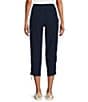 Intro Petite Size Janja Active Ease Bungee Adjustable Hem Capri Pull-On Pants, Color:Ink - Image 2