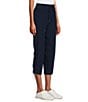 Intro Petite Size Janja Active Ease Bungee Adjustable Hem Capri Pull-On Pants, Color:Ink - Image 3