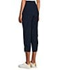 Intro Petite Size Janja Active Ease Bungee Adjustable Hem Capri Pull-On Pants, Color:Ink - Image 4