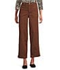 Intro Petite Size Kendall Solid Relaxed Cropped Pants, Color:Cappuccino - Image 1