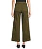 Intro Petite Size Kendall Solid Relaxed Cropped Pants, Color:Dark Olive - Image 2