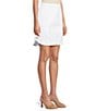 Intro Petite Size Nia Denim Button Hem Pull-On Skort - Image 3