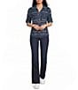 Intro Petite Size Stevie Flare Pull-On Full Length Pants - Image 4