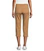 Intro Petite Size Stretch Pull-On Capri Pants, Color:Burro - Image 2