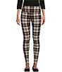 Color:New City Silver - Image 1 - Plaid Print Love the Fit Tummy Control Leggings