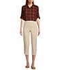 Color:Brandy Brown Plaid - Image 3 - Plaid Print Puckered Woven Point Collar Roll-Tab Sleeve Button-Down Shirt