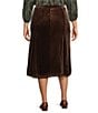 Intro Plus Size Laney Velvet Flared Midi Skirt - Image 2