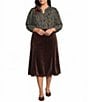 Intro Plus Size Laney Velvet Flared Midi Skirt - Image 3