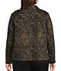 Intro Plus Size Animal Print Point Collar Long Sleeve Button Front Jacket - Image 2