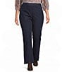 Intro Plus Size Bella Freedom Denim Pull-On Baby Boot Leg Pants - Image 1