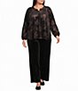Intro Plus Size Britt Velvet Wide Leg Pull-On Pants - Image 3