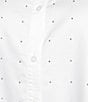 Intro Plus Size Crystal Embellished Front Long Roll-Tab Sleeve Button Front Shirt, Color:Bright White - Image 4