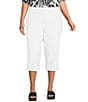 Intro Plus Size Dahlia Freedom Denim Capri Pull-On Pants - Image 1