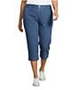 Intro Plus Size Dahlia Freedom Denim Capri Pull-On Pants - Image 5